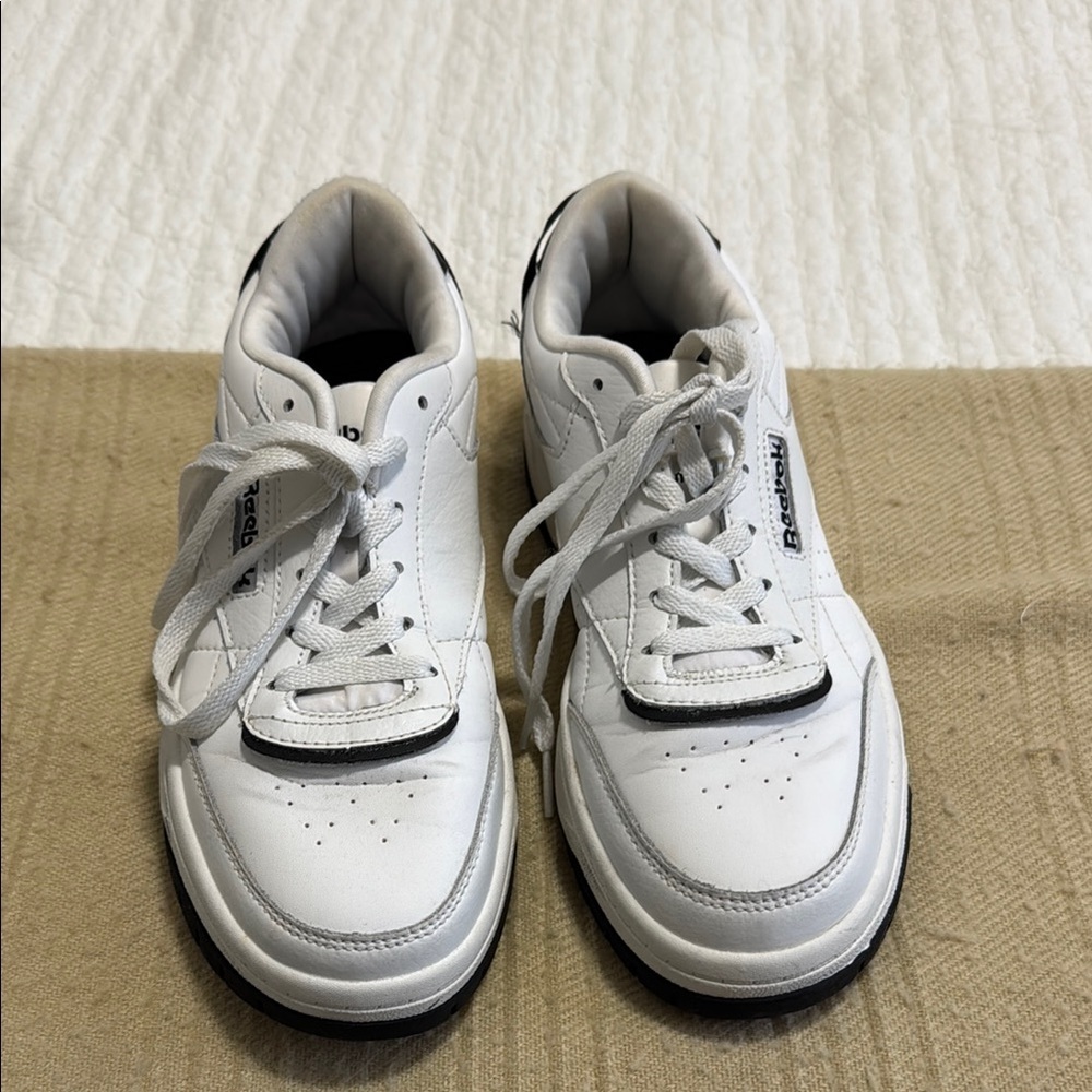 Reebok White and Black ortholite sneakers